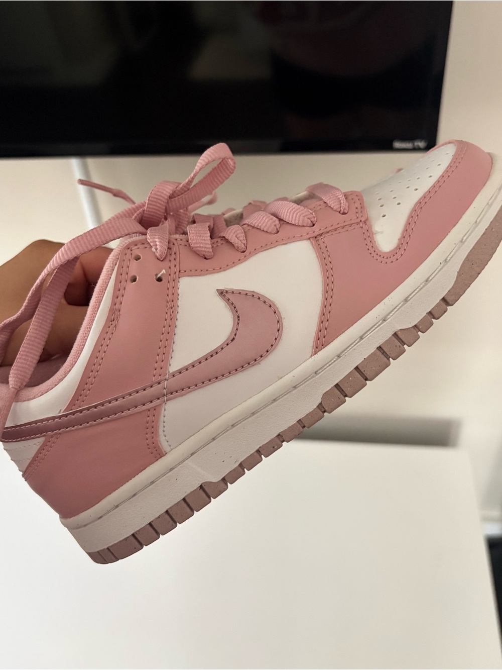 Nike Women’s Low-Top Sneakers in Pink and White